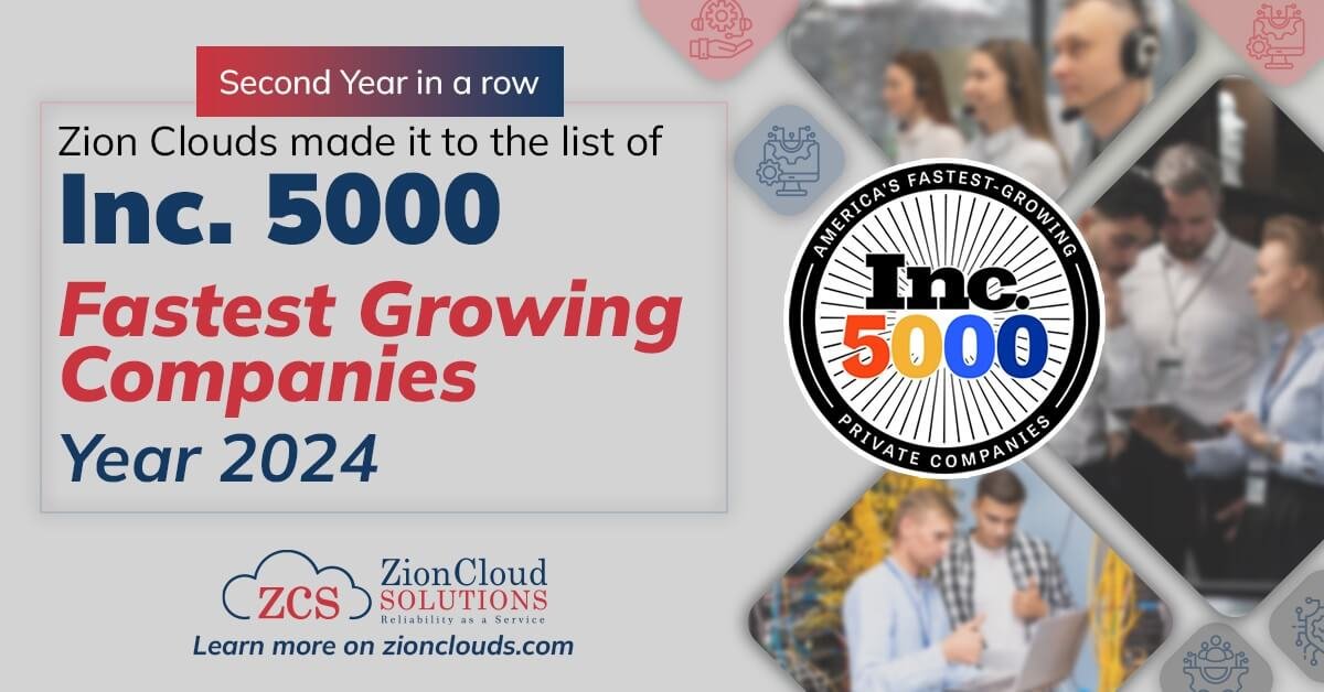 WinWire News: Zion Cloud Solutions Makes INC5000 Fastest-Growing Companies List for the Second Year in a Row